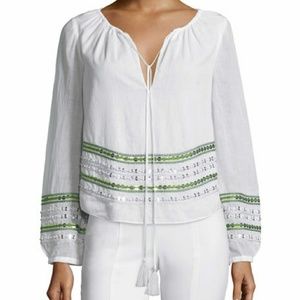 Madeline Embellished Short Cotton Tunic